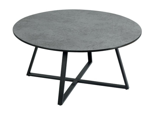 Laviecasa - Round Coffee Table with Grey Ceramic Look DFUU04778