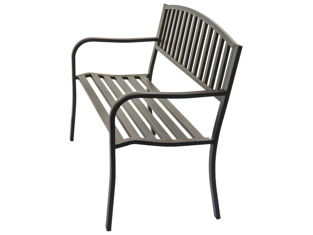 Meublori-F43 vintage bronze garden bench