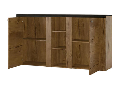 155cm designer sideboard for living room, oak finish, Laviecasa collection. RKFD78444