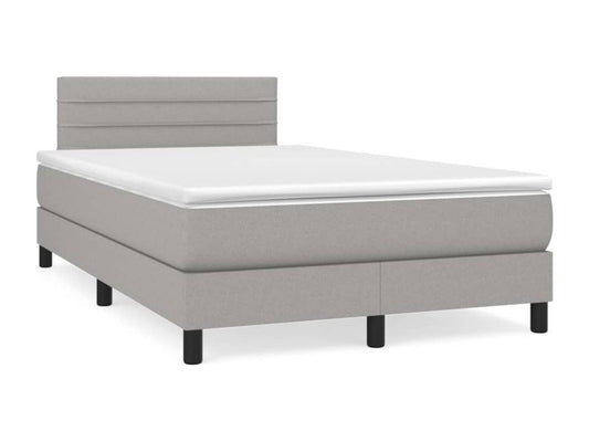 Laviecasa bed base with LED light grey mattress 120x190 cm fabric QQIQ03773