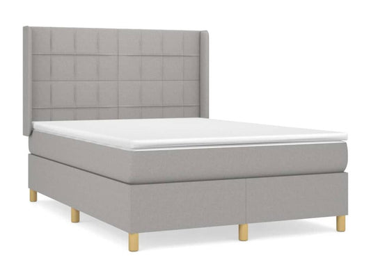 Laviecasa bed base with mattress, light grey, 140x200cm, fabric DWCL28410