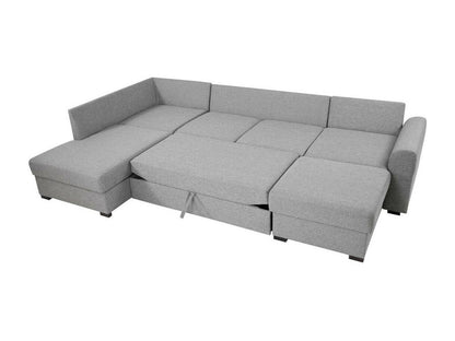Meublori 189 Grey Corner Sofa with Sleeping Function and Bedding Box, 305x188x85cm