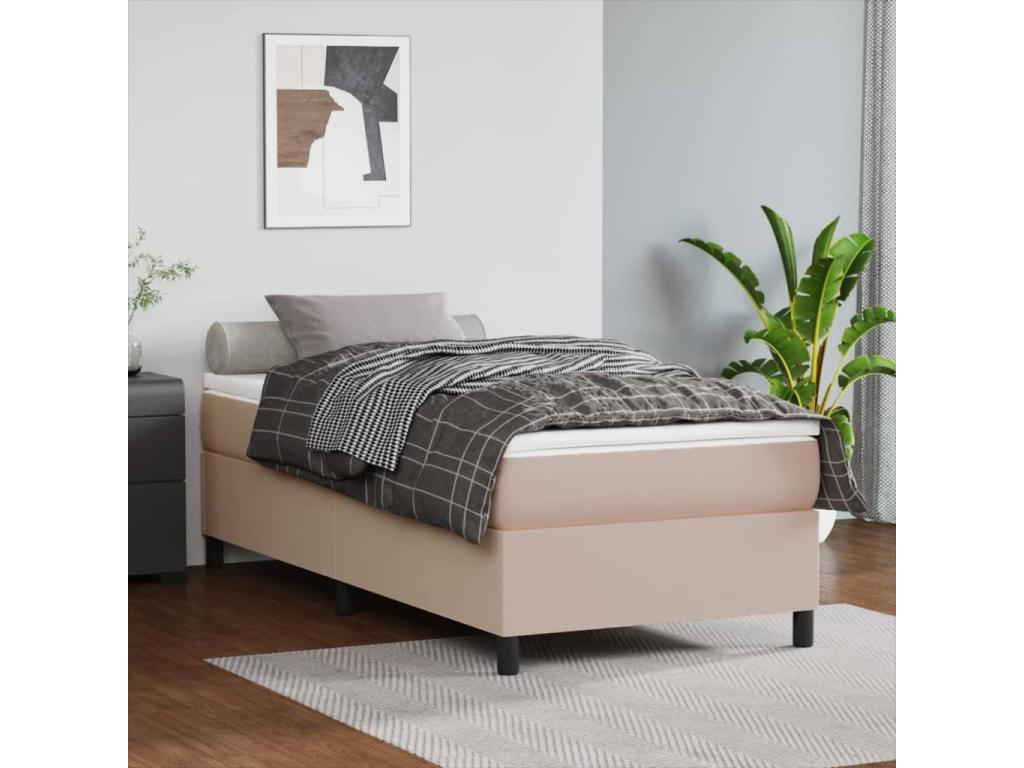 Laviecasa bed base Cappuccino 90x190 cm Leatherette DTQP09746