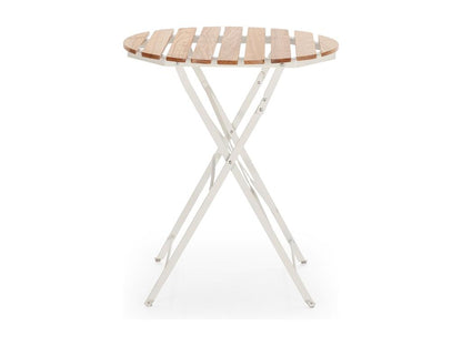 Laviecasa folding garden table in wood and white metal ITSP66022