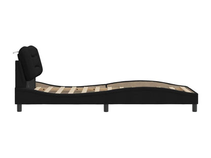 Bed frame with Laviecasaères LED black 90x200 cm fabric WQFN99443