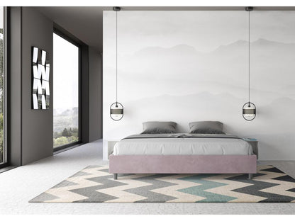 Laviecasa size bed frame with 200x200 microfiber upholstered slatted base Laviecasa SPFJ04377