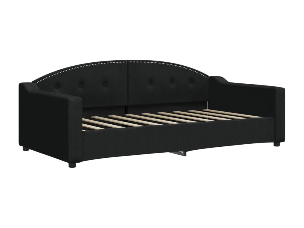 Black daybed 90x190 cm fabric