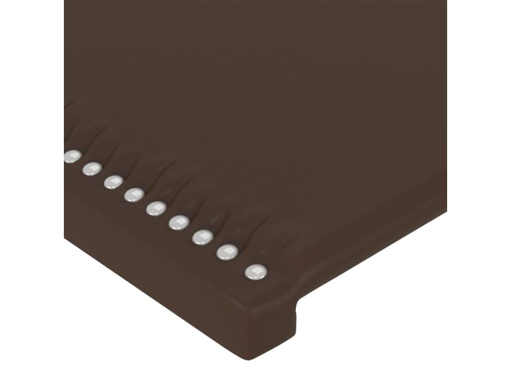 Brown Headboard 100x5x78/88 cm Faux Leather OCFG82733