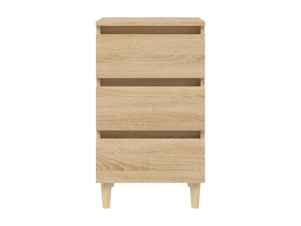 Bedside table with oak wood legs, Meublori, 40x35x69 cm