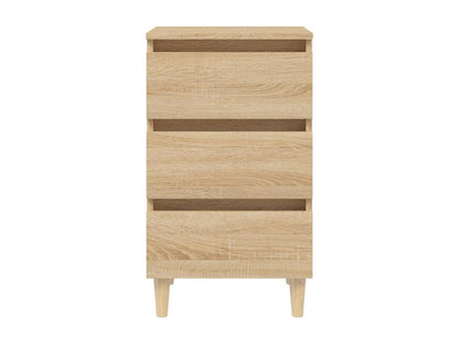 Bedside table with oak wood legs, Meublori, 40x35x69 cm