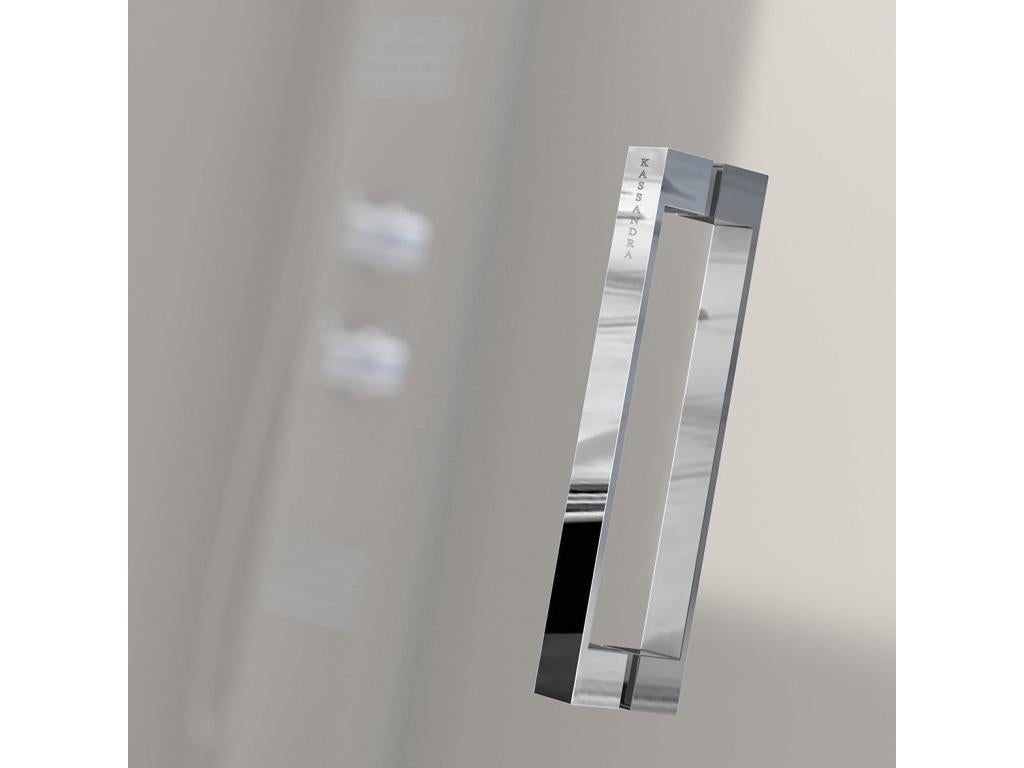 Shower enclosure with 2 fixed glass panels and 2 sliding doors, GLASÉ 190 cm XEPV50410