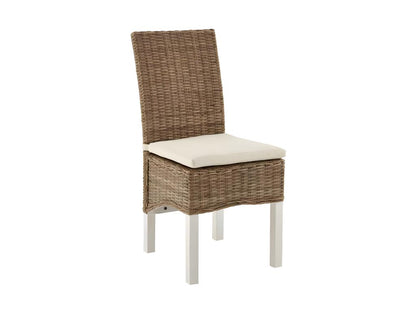 Chair with beige cushion, Pine/Furniture - W 56 x D 46 x H 97 cm