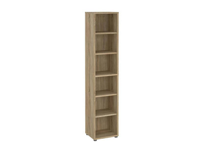 Meublori Bookshelf, Desk Shelf, Mobile Book Holder, 47x40 h222 cm, Oak