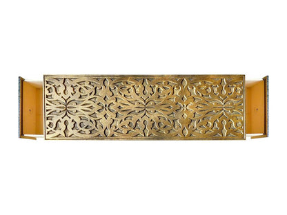 Laviecasa Bronze and Fabric Bed End BERG43565