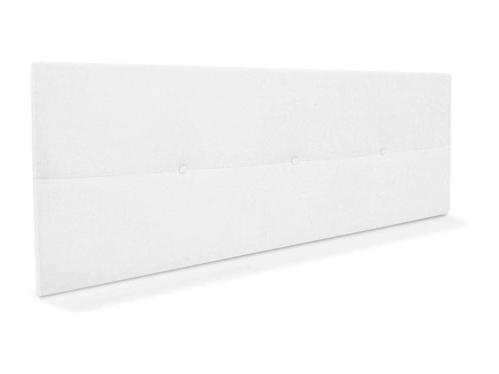 Meublori Aqualine Fabric Headboard with Buttons 160x50cm for 150/160cm Beds - White