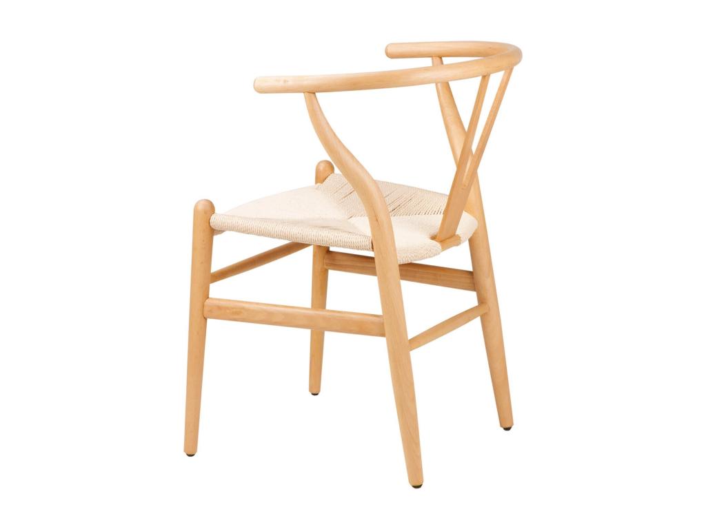 Laviecasa Elm Wood and Braided Rope Chair – Natural Charm and Authenticity – Natural Color QUJD64962