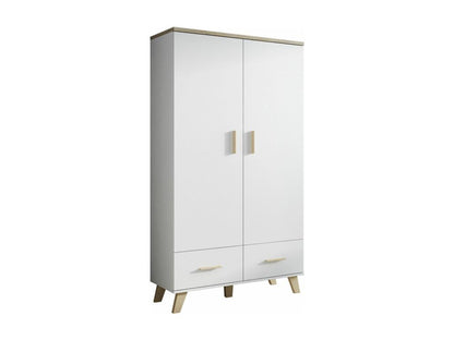 Meublori 111 White Wardrobe - Meublori oak 190x110x55cm