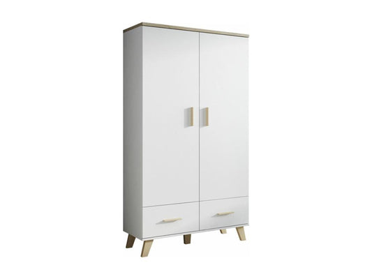 Meublori 111 White Wardrobe - Meublori oak 190x110x55cm
