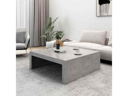 Concrete grey coffee table 100x100x35 cm engineered wood CQVJ68493