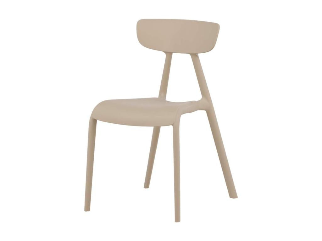 Laviecasa beige plastic dining chair RGKN03670