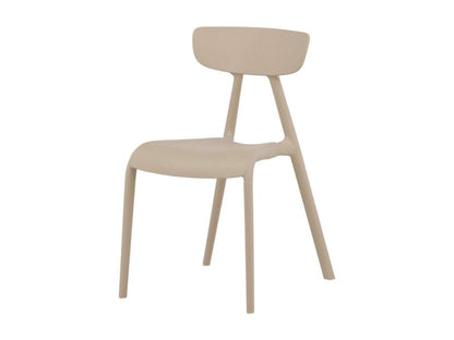 Laviecasa beige plastic dining chair RGKN03670