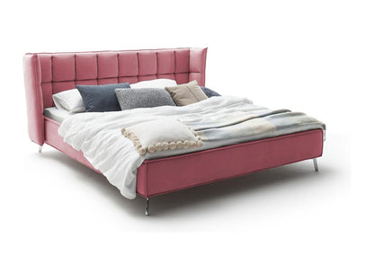 Bed - Bordeaux woven fabric - Furniture