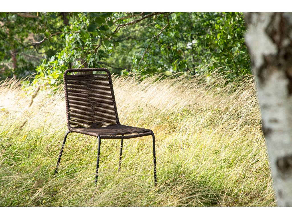 Laviecasa stackable garden chair, brown. TABT60705