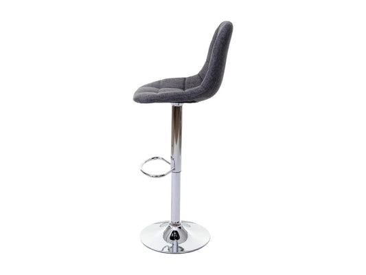 Meubiana-A67 bar stools, set of 2, grey fabric