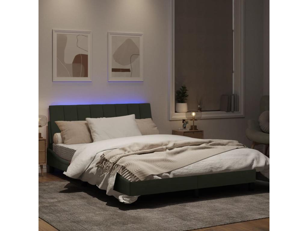Bed frame with Laviecasaères LED light grey 140x200 XYXT52130