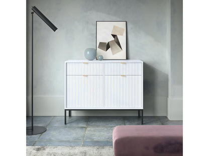 Laviecasa White 2-Door 2-Drawer Buffet ANQK09901