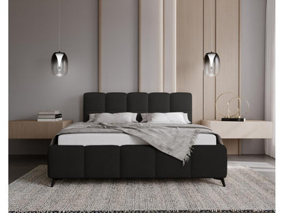 Laviecasa Kastilo Double Bed 200x200 - Bed with Legs, Slatted Base, Laviecasa Headboard with Storage - 200x200 Bed, Bouclé Noir Anthology 19 QMZZ91476