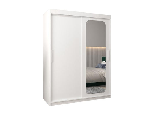 Meublori T2 Sliding Door Wardrobe 200/150/62 2 Doors White/White