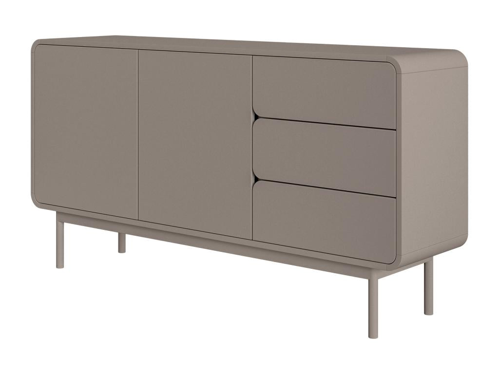 Chest of drawers - 154 cm with three drawers - dark beige - ORO