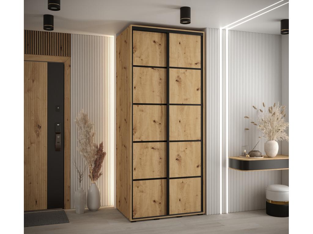 Meubiana 4 Sliding Door Wardrobe 235.2/100/60 2 Doors Meubiana/Black