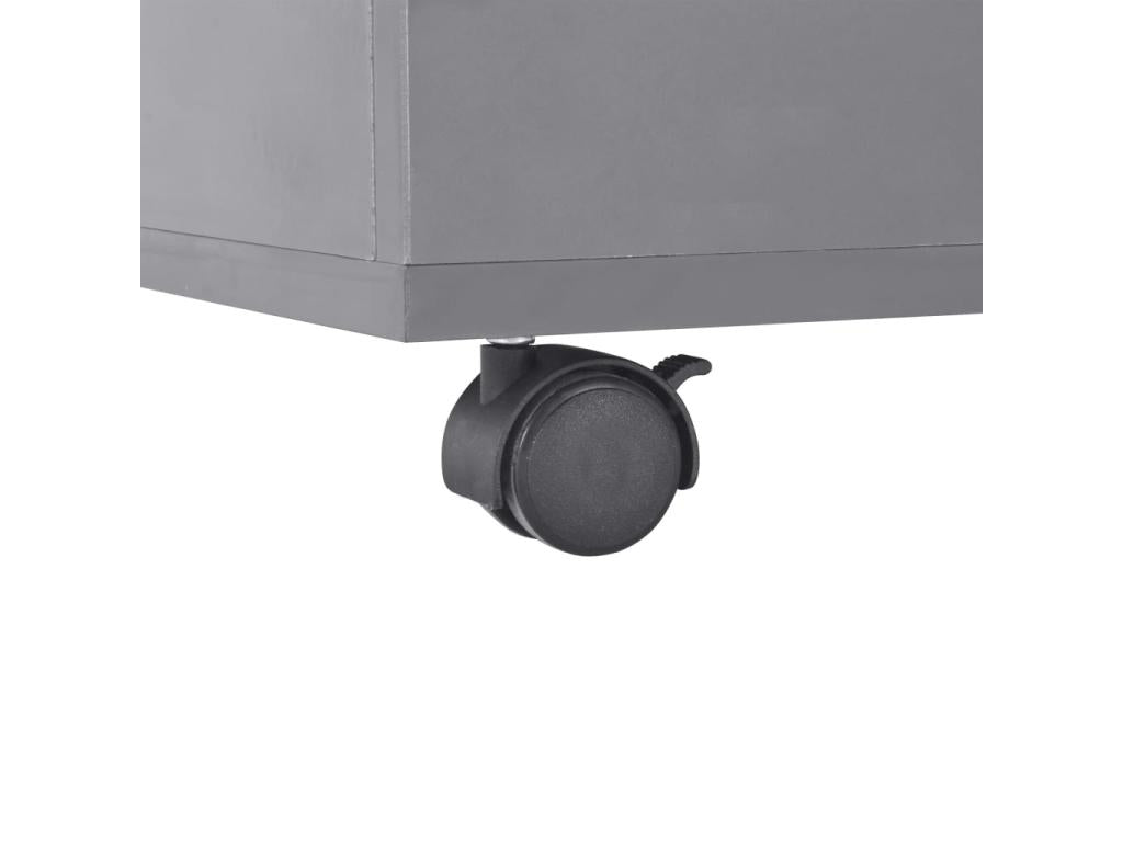 Glossy Grey Coffee Table 100x100x35 cm