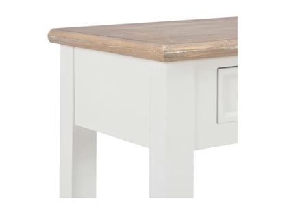 Console table White 110x35x80 cm Wood