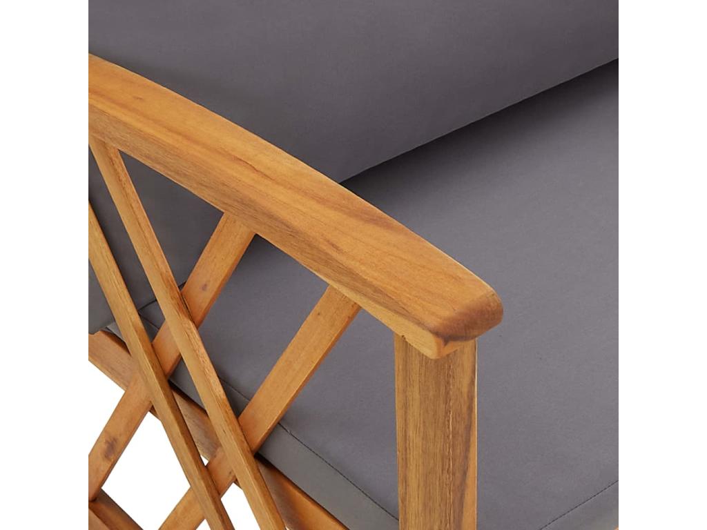 Garden chairs with cushions, 2 pieces, solid wood furniture