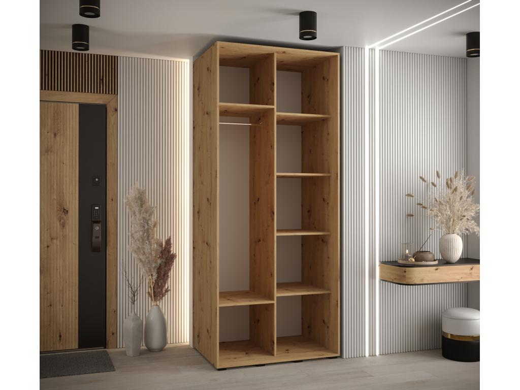 Meublori 2 Sliding Door Wardrobe 235.2/110/60 2 Doors Meublori
