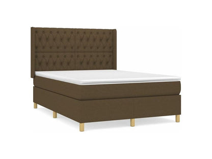Bed base with dark brown mattress, 140x190 cm