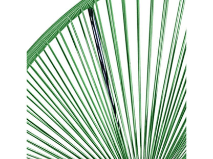 Set of 2 Garden Chairs in Resin Rope - Green - Meublori