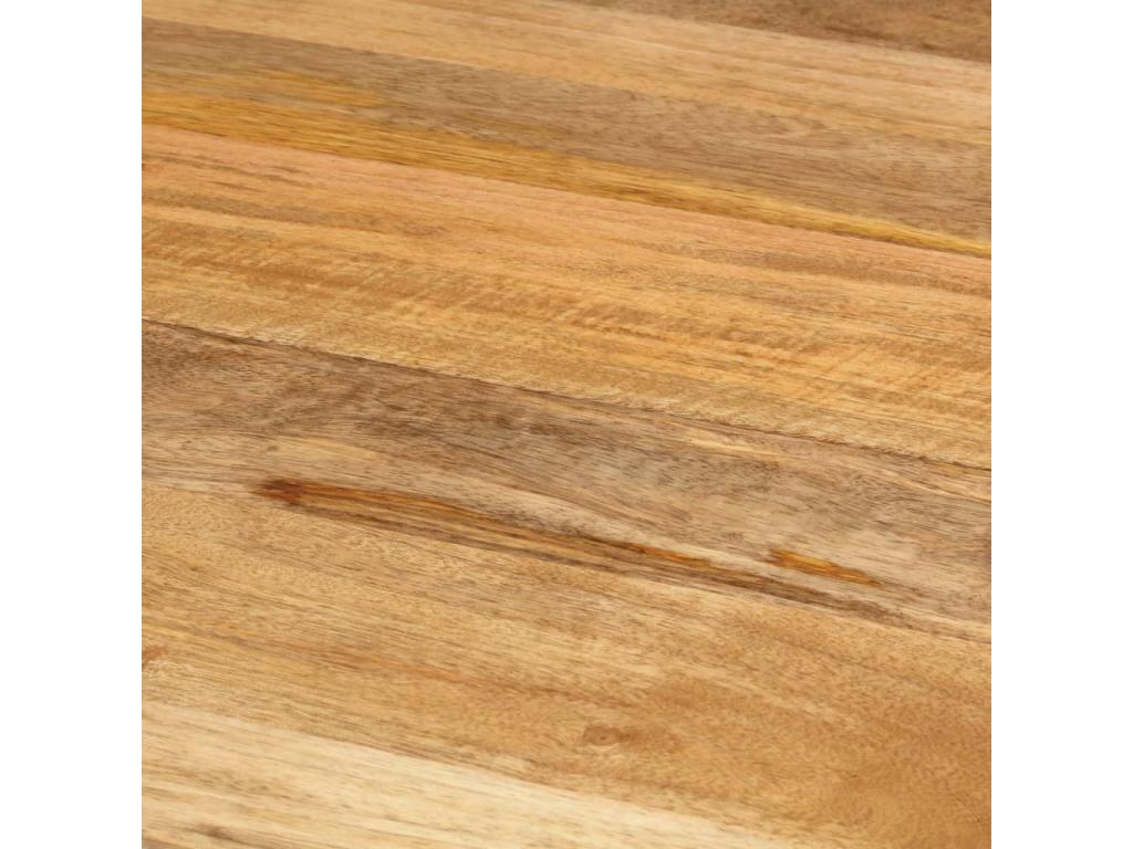 Dining table 110x78 cm Solid mango wood and steel