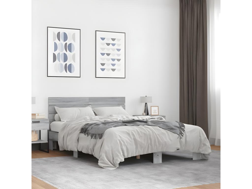 Bed frame without mattress Laviecasa gray 120x190 cm TFJT46501