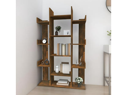 Smoked Oak Bookcase 86x25.5x140 cm Engineered Wood DVGA61152