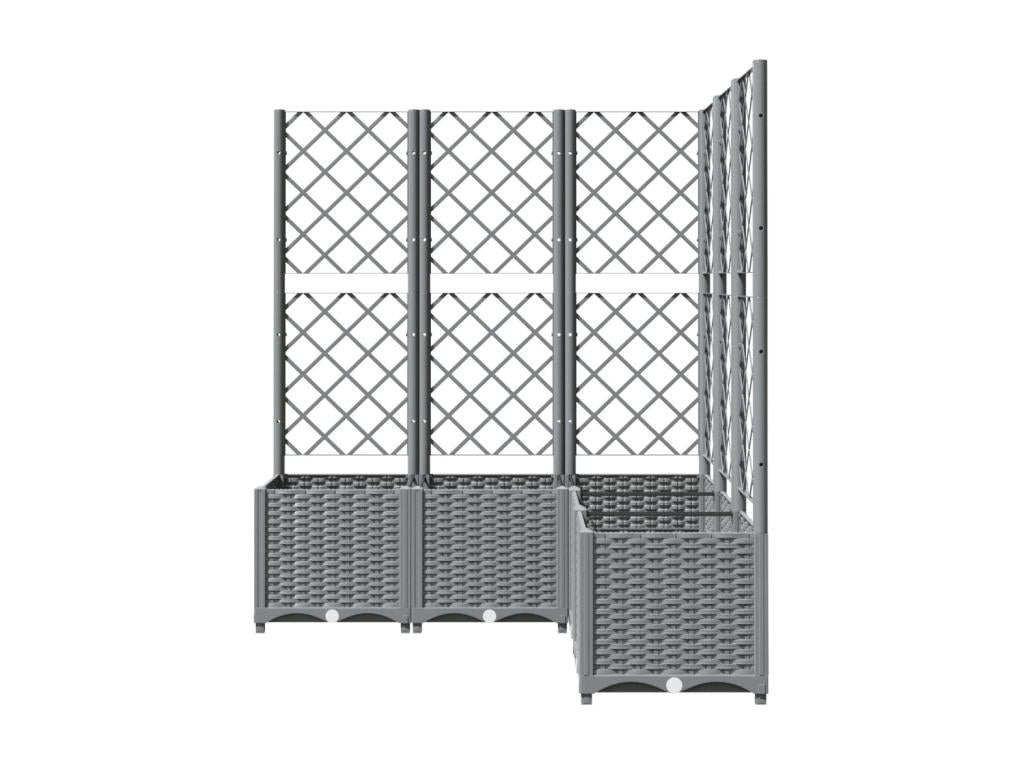 Planter with trellis, light grey, 120x120x136 PP YGEA81942