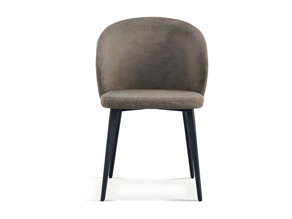 Fabric-upholstered dining chair in sand color - Meubiana Collection