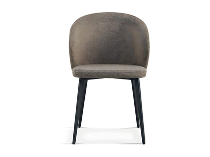Fabric-upholstered dining chair in sand color - Meubiana Collection