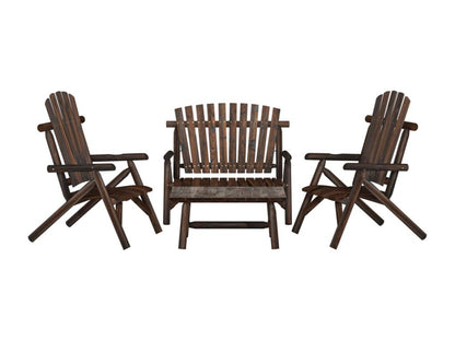 4-piece garden furniture set made of solid spruce wood