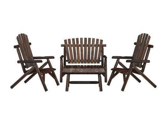 4-piece garden furniture set made of solid spruce wood