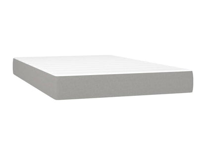Laviecasa bed base with LED light grey mattress 120x190 cm fabric QQIQ03773