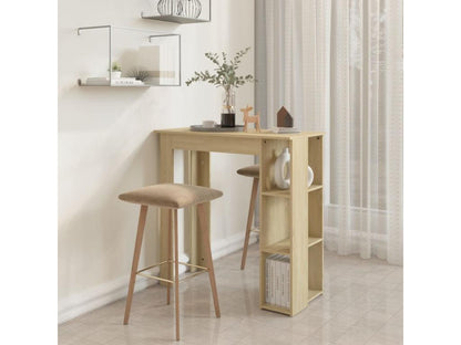 Bar table with shelf, Oak, Laviecasa Engineered Wood VQFL11315